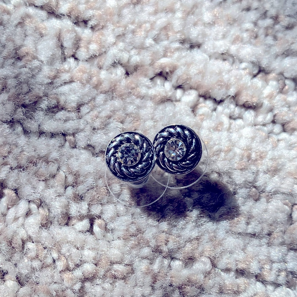 Sterling Silver Cubic Zirconia Stud Earrings